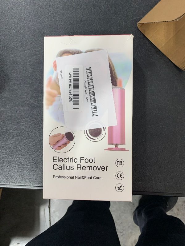 Photo 1 of HayZBao Electric Foot File - Callus Remover for Feet,Professional Pedicure Tool for Dead Skin and Calluses,Adjustable Speed Foot File with 60 Pcs Sandpaper Discs - Pink
