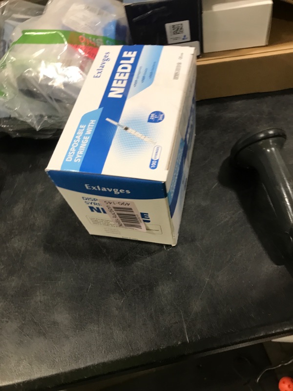 Photo 1 of 100 Pack Disposable 3ml/cc Lab Syringes with 23Ga 1 Inch Needle Luer Lock, Individually Sealed Packed