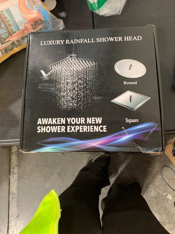 Photo 1 of Shower Head Combo,10 Inch High Pressure Rain Shower Head with 11 Inch Adjustable Extension Arm and 5 Settings Handheld Powerful Shower Spray Against Low Pressure Water - Matte Black