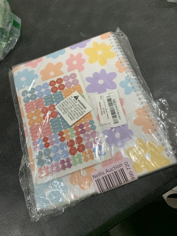 Photo 1 of Teacher Planner 2025-2026 Notebook with 10 Section Lesson Plan Book Daily Weekly Monthly 8.5"x11" Classroom Organizer Spiral Bound Planning Sticker, Dated Calendar, Page Tabs(Pastel Flower)