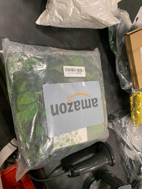 Photo 1 of Mizii 3 Packs Artificial Vines Garland 78'' Fake Ficus Vine Greenery Garland Silk Green Leaves Decoration Faux Hanging Plants for Wedding Table Centerpieces Wall Room Decor (78in)