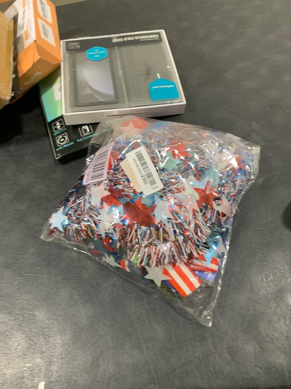 Photo 1 of 4th of July Bike Decorations Kit Includes Patriotic Tinsel Garlands Bike Streamers Bow USA Flags for Kids Bicycle Parade & Independence Day Festivities