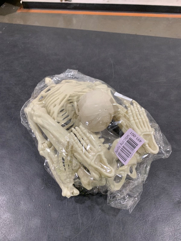 Photo 1 of 36" Skeleton Halloween Decorations, 3FT Realistic Full Body Movable Posable Joints Skeleton, Creepy Halloween Plastic Skeleton for Graveyard Decorations, Haunted House Props Indoor/Outdoor Decor