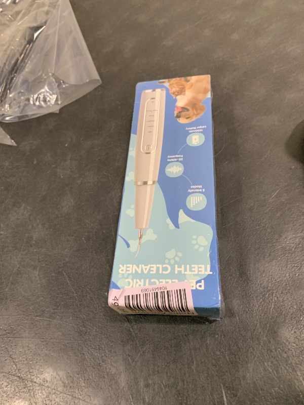 Photo 1 of MIONJO Dog Tartar Remover for Teeth, Plaque Remover with LED Light Teeth Cleaning Kit 5 Modes for Dogs and Cats, White