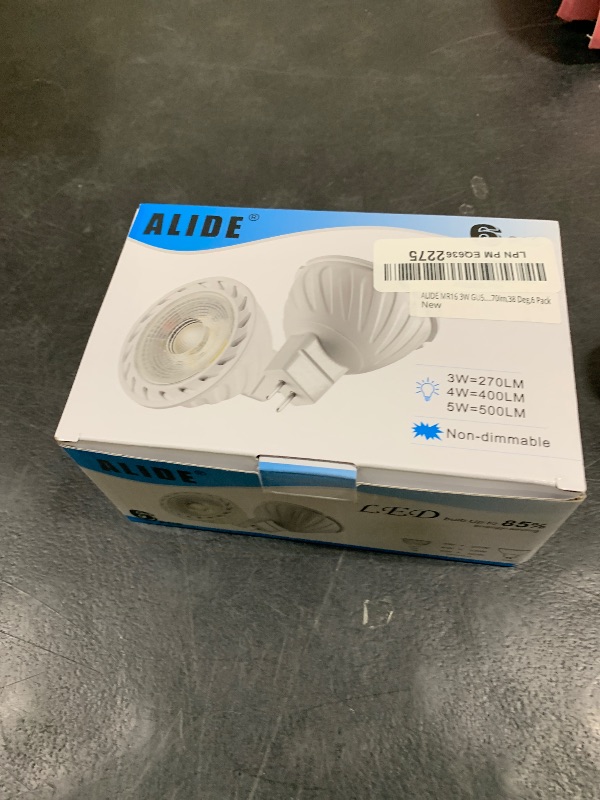 Photo 1 of ALIDE MR16 3W Led Bulbs 20W Halogen Equivalent,2700K Soft Warm White,12V GU5.3 Low Voltage Bulb for Outdoor Landscape Flood Yard Garden Track Lighting,Non-Dimmable 270lm,38 Deg,6 Pack