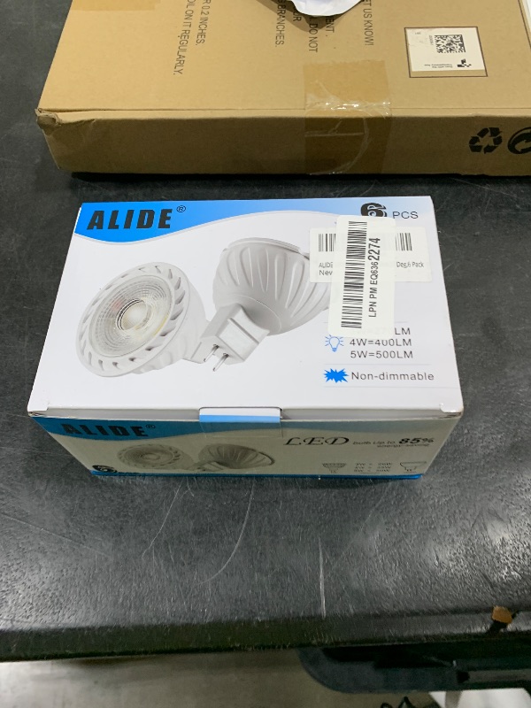 Photo 1 of ALIDE MR16 3W Led Bulbs 20W Halogen Equivalent,2700K Soft Warm White,12V GU5.3 Low Voltage Bulb for Outdoor Landscape Flood Yard Garden Track Lighting,Non-Dimmable 270lm,38 Deg,6 Pack