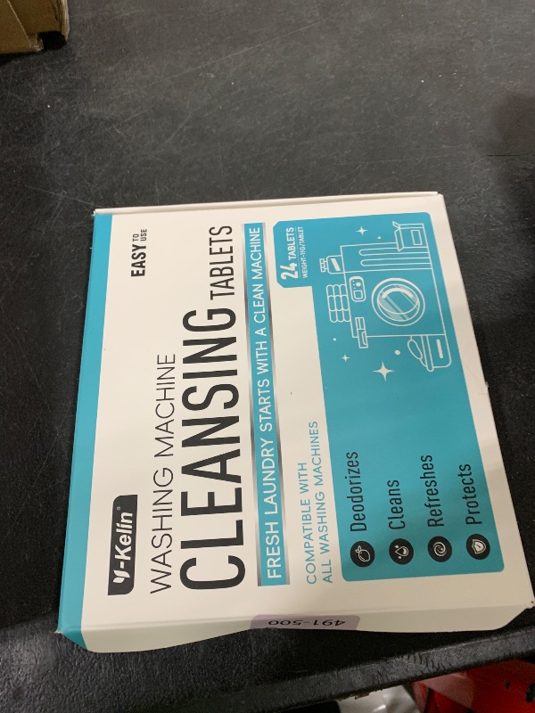 Photo 1 of Washing Machine Cleaner Tablets 24 Pack -1 Year Supply for HE Front Loader & Top Load Washer,Septic Safe Washer Machine Cleaner Tablets, Deep Clean,Eco-Friendly Deodorizer