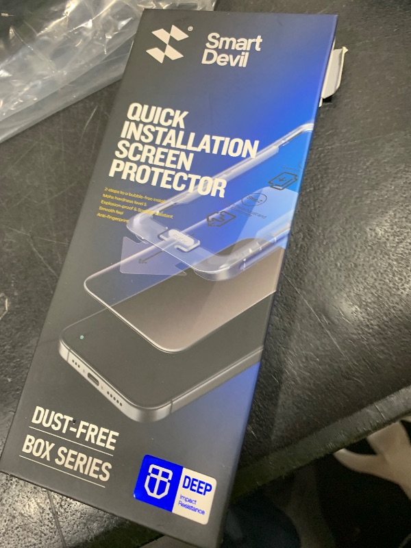 Photo 1 of SMARTDEVIL 2 Pack Screen Protector for iPhone 16 Plus (6.7 Inch) Tempered Glass, HD Clear Film, Easy Installation, Dust-Free & Bubble-Free