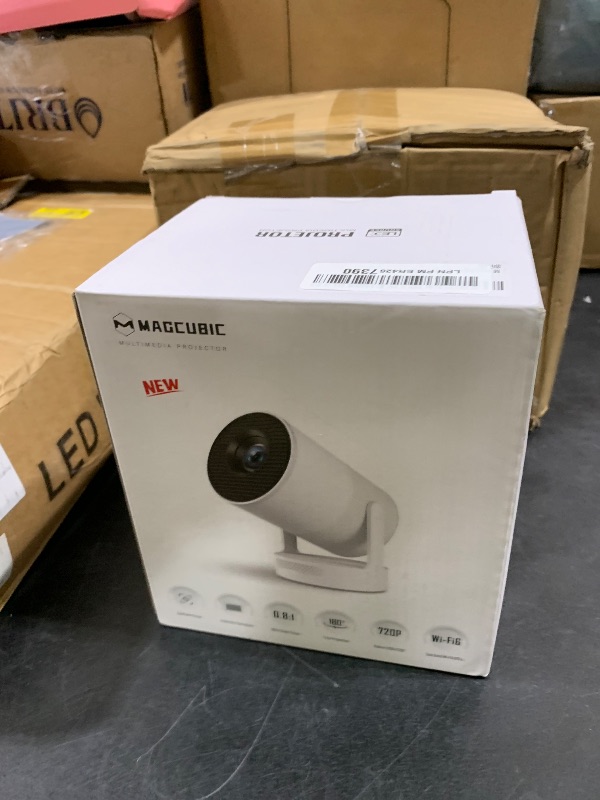 Photo 1 of ?Electric Focus?Magcubic Mini Projector 4K Support, Portable Projector with WiFi 6 and Bluetooth 5.4, Smart Proyector, 5W Soundbase Speaker, 180° Rotation for Home Theater HY300 Ultra