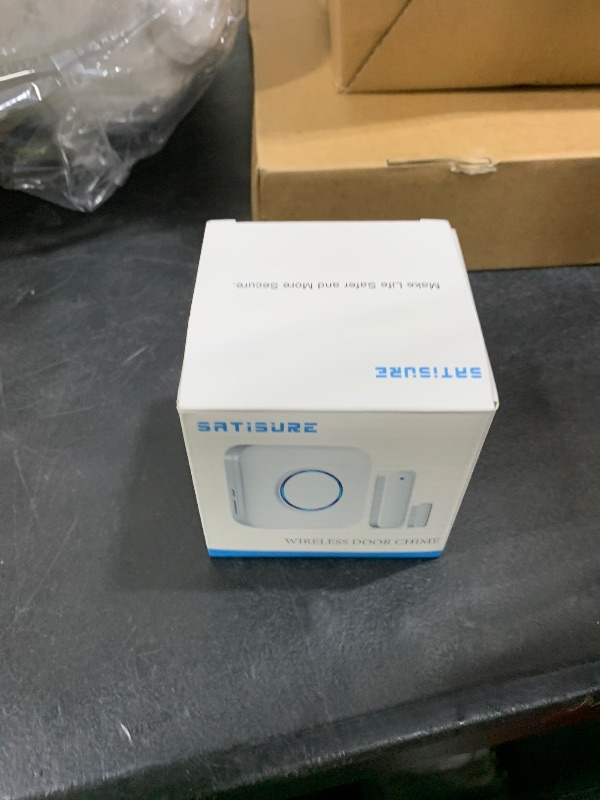 Photo 1 of Door Chime, Satisure Wireless Door Open Contact Sensor Alarm Chime with 600 FT Range 58 Chimes 5 Volume Levels LED Indicators, Door Ringer Alert for Business/Store/Home/Office When Entering