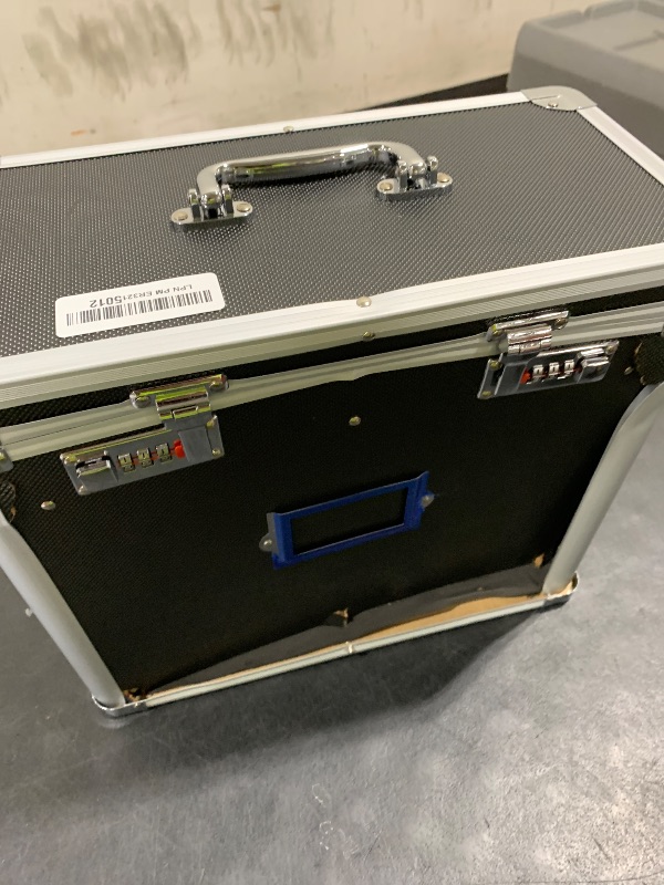 Photo 1 of VZCPYTPM Aluminum Storage File Box with Lock,Portable Locking Storage Totes with Dual Combination Locks for Filing Office Documents