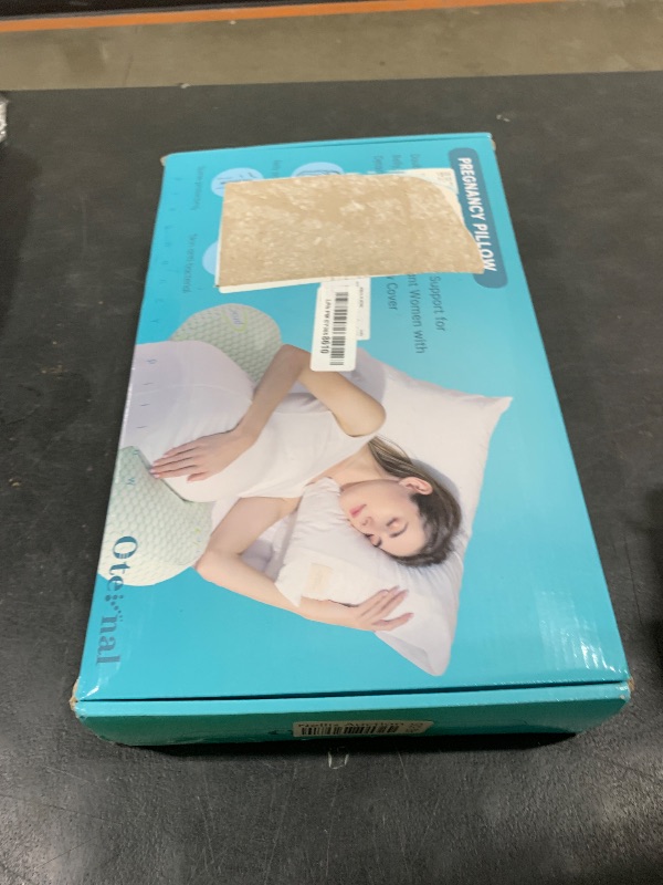Photo 1 of Oternal Pregnancy Pillow for Pregnant Women – Comfortable Maternity Pillow for Side Sleepers, Supports Back, Belly, HIPS, and Legs, with Removable & Adjustable Cover