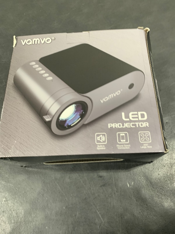 Photo 1 of vamvo Portable Projector WiFi VideoProjector 1080P 200" Portable Movie Projector, Outdoor Projectors with Stylish streamlined Design, Compatible with phone/ Tablet/ Laptop/ TV Stick/ PS4 etc.