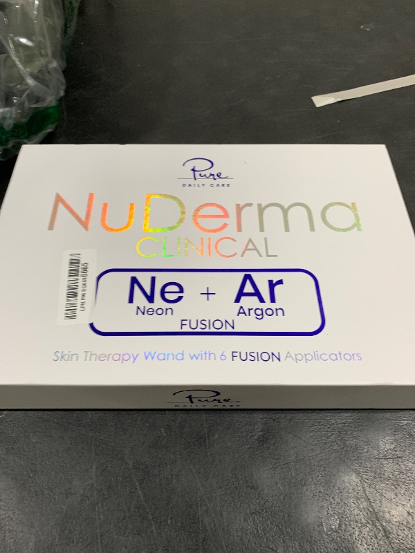 Photo 1 of NuDerma Clinical Skin Therapy Wand - Portable Skin Therapy Machine w 6 Fusion Neon + Argon Wands – Anti Aging - Clarifying - Skin Tightening & Radiance - Wrinkle Reducing