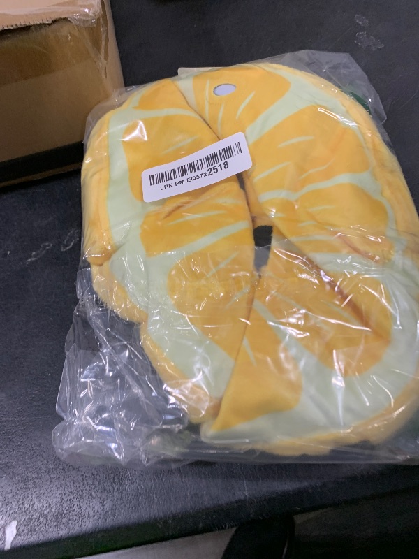 Photo 1 of Inflatable Dog Cone Collar for Large Medium Small Dogs, Soft Adjustable Recovery Cone for Dogs Cats,Dog Neck Donut Alternative After Surgery(Lemon,Medium
