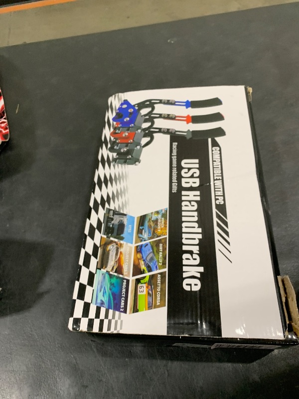 Photo 1 of CNRAQR PC Racing Game USB Handbrake for 16Bit SIM for Racing Games, Compatible with G27 G29 G920 G923 T500 T300 Simulate Linear Handbrake?With Fixing Clip and Plate