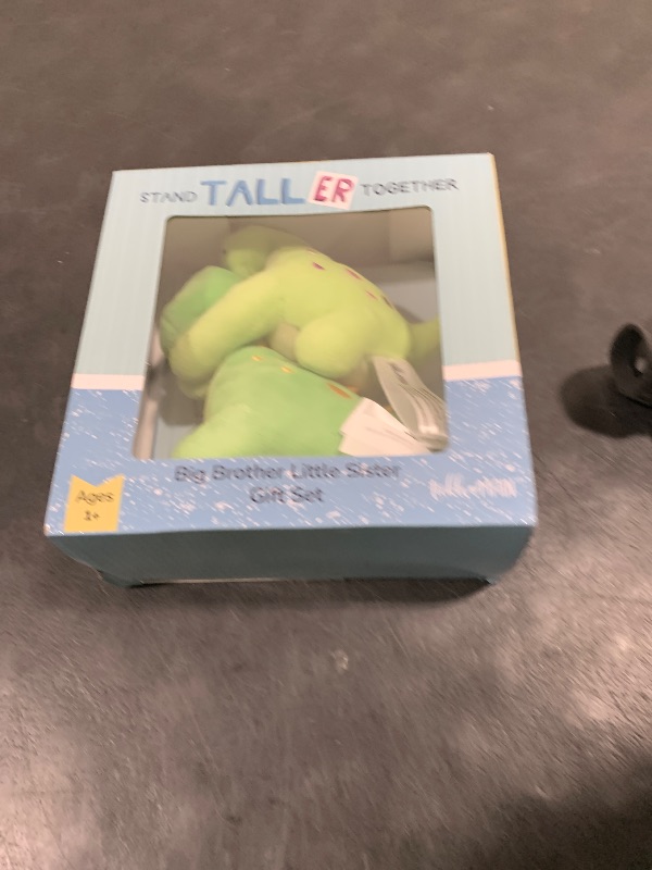 Photo 1 of Tickle & Main Big Brother Gift Set with Little Sister Dino Plush & Storybook - Green Cotton Dino Plush 7 in & 5.5 in - Becoming a Big Brother Book & Dinosaur Toy for Sibling Bonding