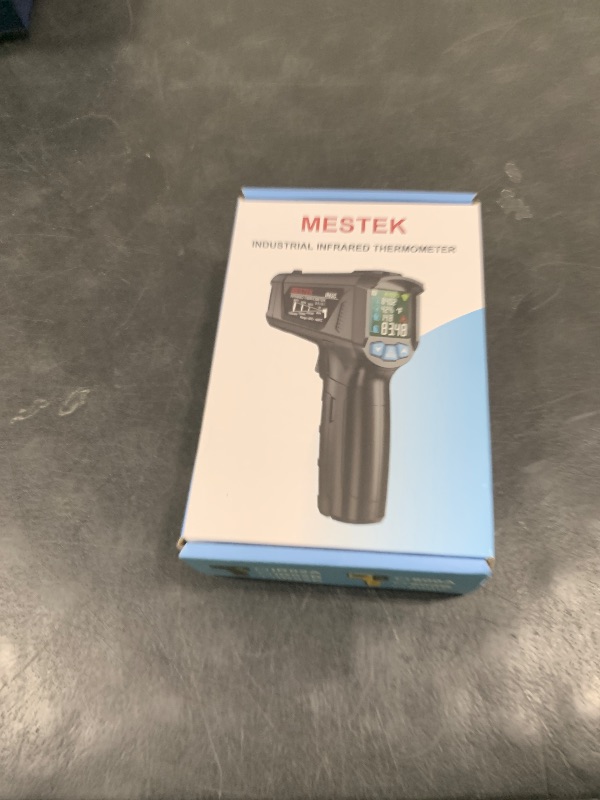 Photo 1 of MESTEK Infrared Thermometer Gun, Non Contact Digital Laser Thermometer Temperature Gun with Color LCD for Cooking, Home Repairs, Humidity Measurement, Adjustable Emissivity -58°F to 1472°F(-50~800°C)