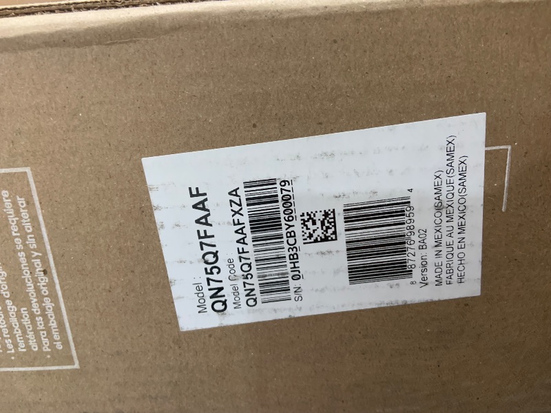 Photo 1 of Samsung 75-Inch Class QLED Q7F Series Samsung Vision AI Smart TV (2025 Model, 75Q7F) Quantum HDR, Object Tracking Sound Lite, Q4 AI Gen1 Processor, 4K upscaling, Gaming Hub, Alexa Built-in