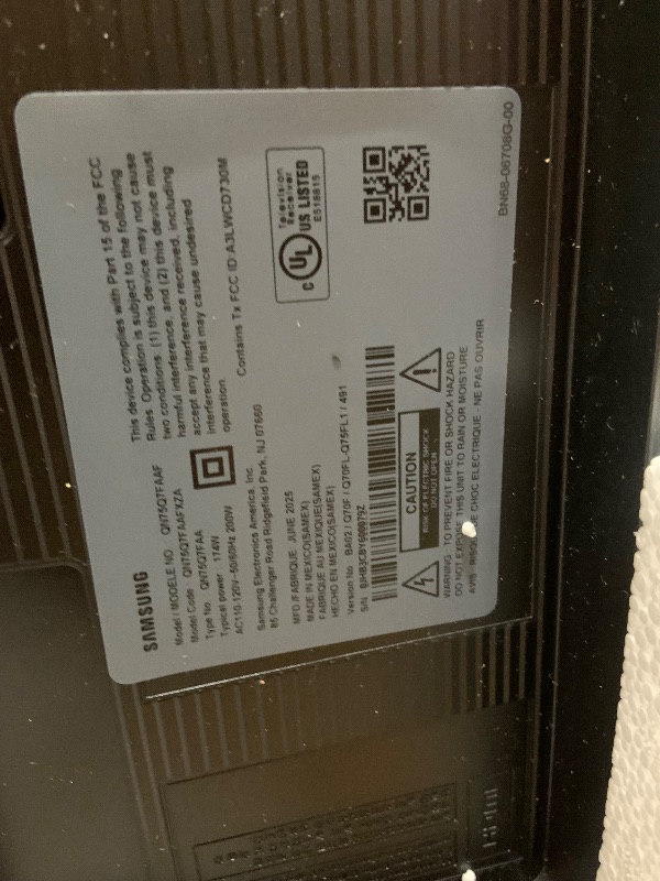 Photo 1 of Samsung 75-Inch Class QLED Q7F Series Samsung Vision AI Smart TV (2025 Model, 75Q7F) Quantum HDR, Object Tracking Sound Lite, Q4 AI Gen1 Processor, 4K upscaling, Gaming Hub, Alexa Built-in