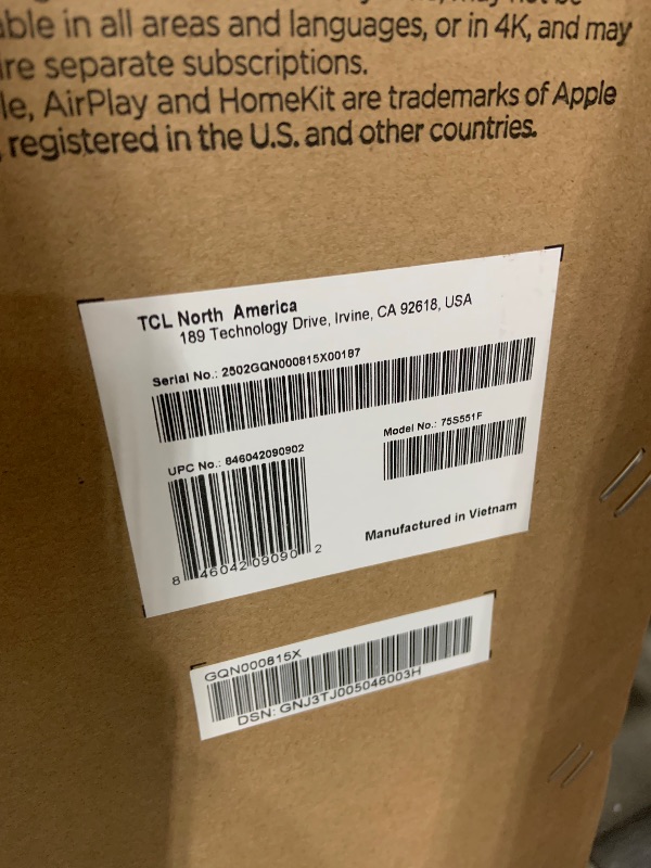 Photo 1 of TCL 75-Inch Class S5 UHD 4K LED Smart TV with Fire TV (75S551F, 2024 Model), Dolby Vision, HDR PRO+, Dolby Atmos, Alexa Built-in with Voice Remote, Apple AirPlay 2 Compatibility, Streaming Television