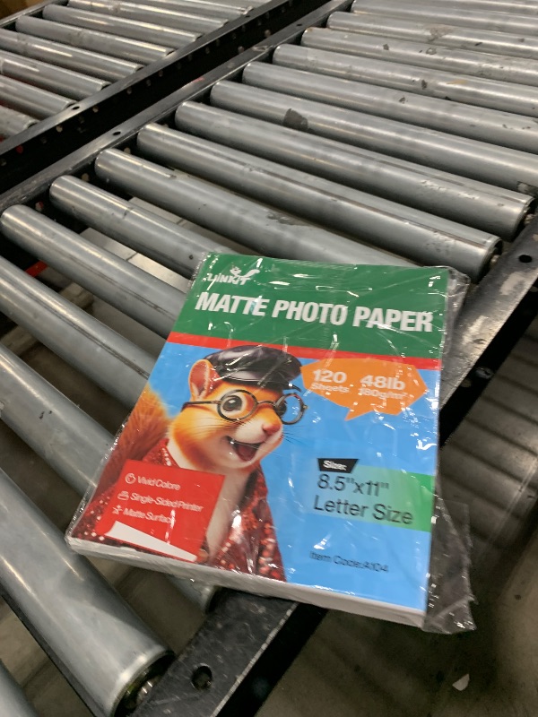 Photo 1 of Uinkit 120 Sheets Presentation Paper Matte 8.5x11 Inkjet 48lb 180gsm Single Side Printable Photo for All Dye Ink Inkjet Printers