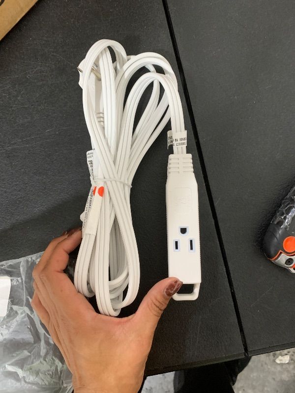 Photo 1 of 10 Ft Power Strip Surge Protector - 7 Outlets 4 USB Ports (2 USB C), Ultra Thin Flat Extension Cord & Flat Plug, 1700 Joules, Wall Mount, Desk Charging Station for Home Office Dorm, White