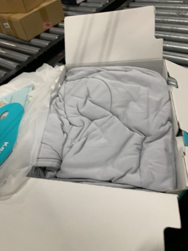 Photo 1 of Breescape Cooling Comforter Throw Size - BlendTek™ Q-Max>0.46 Tech, Breathable Blanket for Hot Sleepers & Night Sweats Relief, Premium Lightweight Summer Bedding, 52x72 Inches, Misty Gray