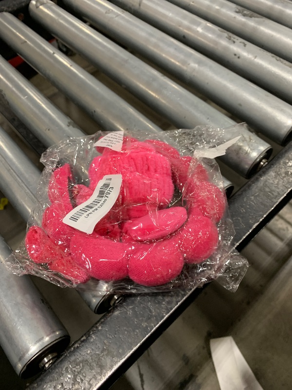 Photo 1 of Araluky 7Pcs Puffy Spa Set: Terry Cloth Headband, Wristbands, Scrunchies, Powder Puffs, and Sponges for Skincare, Face Washing, and Makeup Removal - Rose