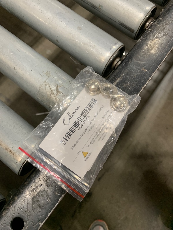 Photo 1 of (4-Pack) Calvana Spring Steel Push On Pushnut Caps with Mechanical Zinc Plating - Permanent Washer Caps Fits 3/8” Axles for Hand Trucks, Rolling Bins, Lawn Wagons, Perfect Alternative for Cotter Pins