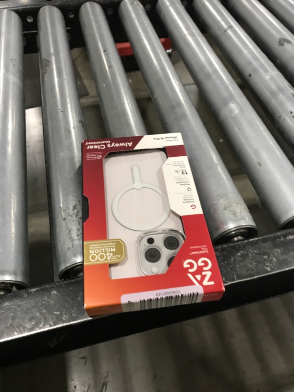 Photo 1 of ZAGG Crystal Palace Snap with Kickstand Case for iPhone 16 Pro - MagSafe & Wireless Charging Compatible, Survives Drops Up to 13ft, Textured Grip, Eco-Friendly, Clear
