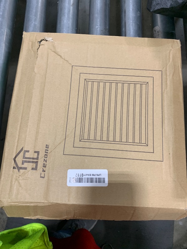 Photo 1 of 11.65 x 11.65 inch - Access Doors - Access Panel for Drywall with Push-Button Switch - Access Panel with Vent - Aluminum Alloy - White - Good Ventilation - Inside Dimensions: 10 x 10 inch