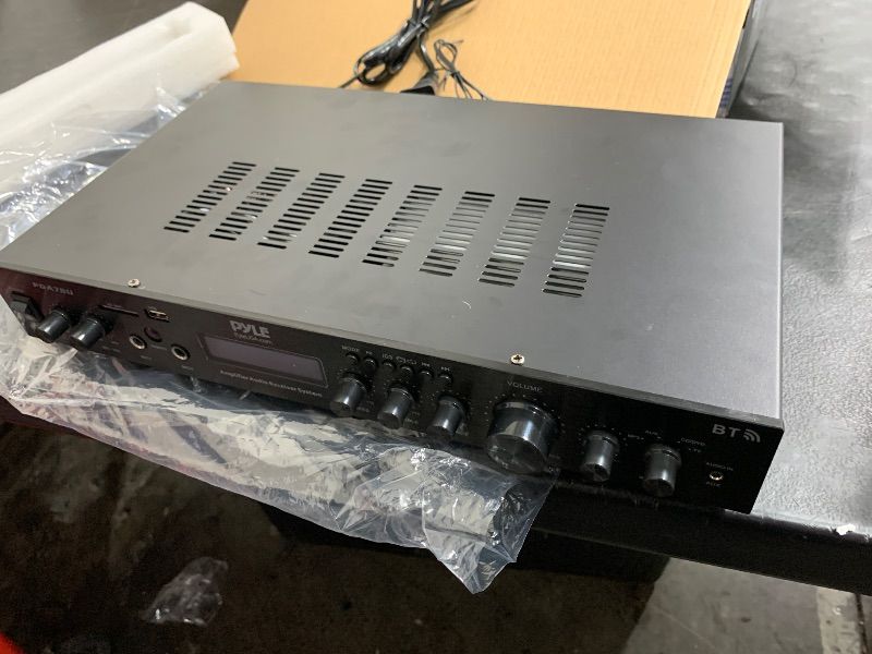 Photo 1 of Pyle 5 Channel Rack Mount Bluetooth Amplifier Receiver - Home Theater Amp, Speaker Amplifier, Bluetooth Wireless Streaming, MP3/USB/SD/AUX/FM Radio, 200Watt, w/Digital ID3 LCD Display from - PDA7BU.5