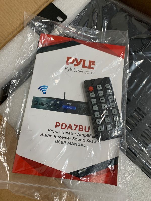 Photo 1 of Pyle 5 Channel Rack Mount Bluetooth Amplifier Receiver - Home Theater Amp, Speaker Amplifier, Bluetooth Wireless Streaming, MP3/USB/SD/AUX/FM Radio, 200Watt, w/Digital ID3 LCD Display from - PDA7BU.5