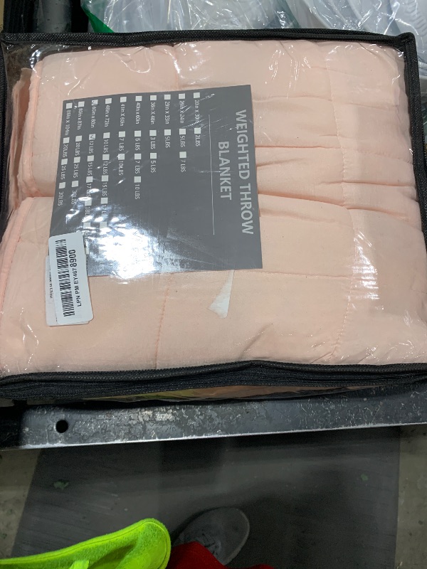 Photo 1 of yescool Weighted Blanket for Adults (12 lbs, 60" x 80", Pink) Cooling Heavy Blanket for Sleeping Perfect for 110-130 lbs, Queen Size Breathable Blanket with Premium Glass Bead, Machine Washable