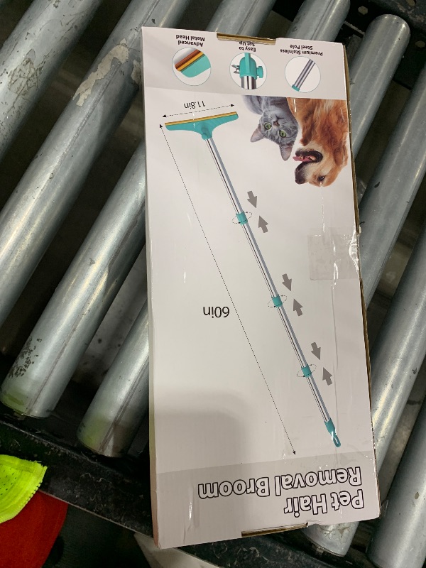 Photo 1 of Carpet Rake for Pet Hair Removal - Reusable Pet Hair Remover, 60” Adjustable Long Handle Cat Dog Carpet Rake Scraper with Patented Design, Dog Hair Rake Brush for Rugs, Mats, Couch