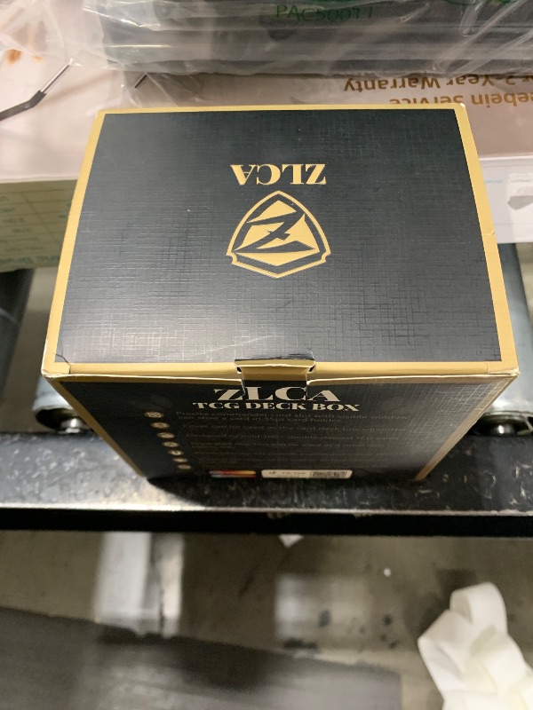 Photo 1 of ZLCA MTG Commander Deck Box with Display Window, Card Deck Box Holds 100 Double-Sleeved with Dice Tray & 35pt Magnetic Card Holder ?Black&Grey?