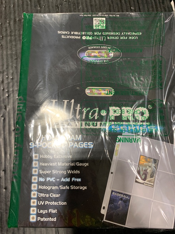 Photo 1 of Ultra Pro 9 Pocket Pages Platinum Series 100 Pages of Card Sleeves for Trading Baseball Card Binder, -Pokemon and Baseball Card Sleeves