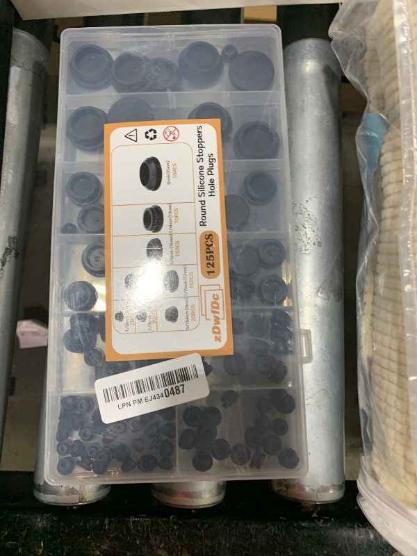 Photo 1 of zDwfDc 125PCS 8 Sizes Black Rubber Plugs for Round Holes Silicone Plugs, 1" 3/4" 5/8" 1/2" 3/8" 5/16" 1/4" 1/5" Round Hole Plug Snap Locking, Used for Furniture DD028-b