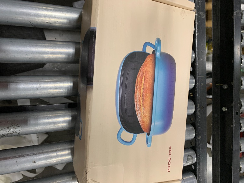 Photo 1 of Dutch Oven for Bread Baking - 2.5QT Bread Pans for Homemade Bread with Perforated Non-Stick Silicone Liner Cast Iron Bread Pan Dutch Oven Loaf Pan with Lid and Loop Handles for Homemade Breadmaking