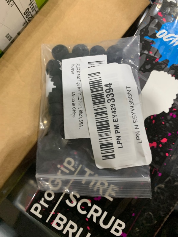 Photo 1 of ALXCD Ear Tips for in-Ear Headphones, S/M/L Sizes 12 Pairs Soft Silicone Earbuds Tips Eartips with 3.8mm Connector Hole, Fit Most in-Ear Earbuds(Inner Hole 3.8mm -4.8mm) 12 Pairs, Black, S/M/L
