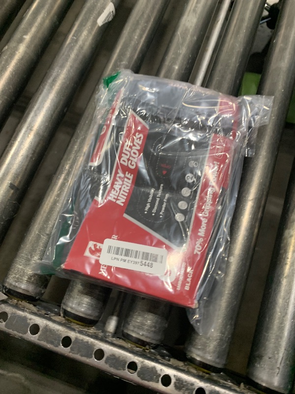 Photo 1 of MEDPRAYER Industrial Nitrile Gloves – Heavy Duty Disposable Mechanic Gloves with Diamond Texture, Latex & Powder Free, 8 Mil Black 50 pcs S