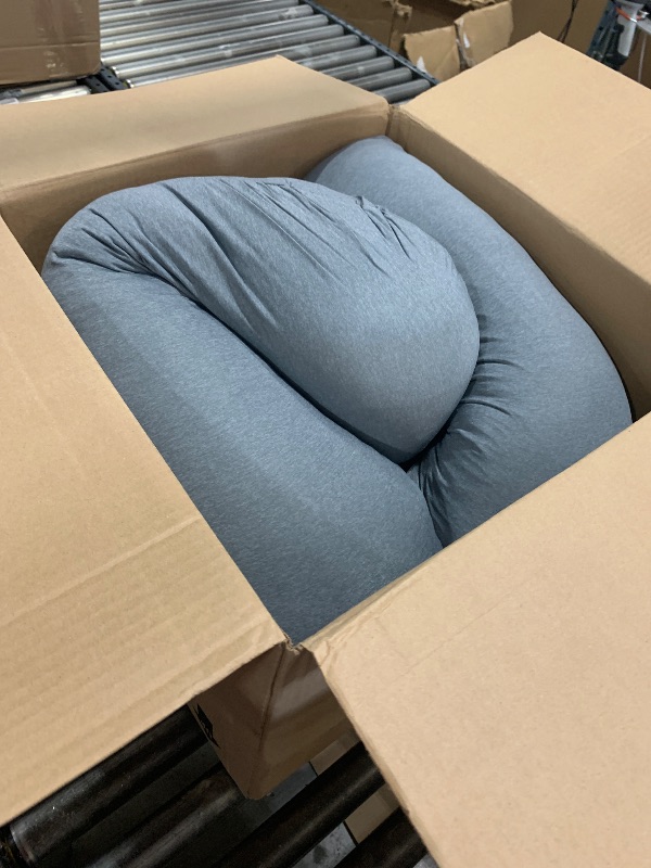 Photo 1 of Pharmedoc Pregnancy Pillows, U-Shape Full Body Pillow - Solid – Cooling Removable Cover Dark Grey – Pregnancy Pillows for Sleeping – Body Pillows for Adults, Maternity Pillow and Pregnancy Must Haves