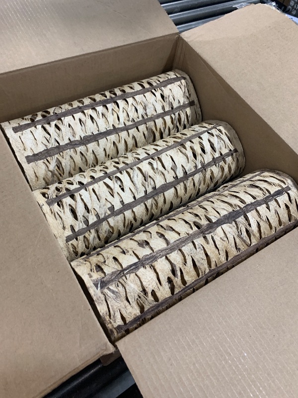 Photo 1 of Feather Luna Cafe & Coco Stripe 2PC - XL Amate Bark Paper 38.5 x 16 Inch. Used for DIY Projects: Wall Art, Lamp Shades, Upcycle & Repurpose, Wall Texture