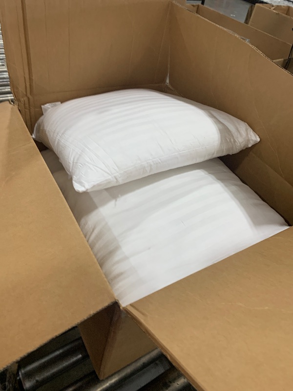 Photo 1 of Artscope Synthetic Down Pillow Insert, 18x18 Down Alternative Throw Pillow Insert. Ultra Soft Fluffy Sleeping Pillow with 100% Cotton Cover, Decorative Pillows Set of 4-Striped