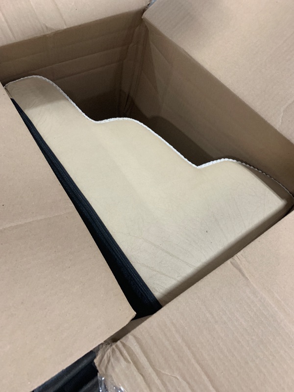 Photo 1 of COZY KISS Dog Stairs for Small Dogs 15.7" H, Curved Dog Step for Puppy, Older Cat, Medium Pet Ramp for Sofa, Couch or Chair, Ladder with High Density Foam, 15.7x22.4x15.7 inch, 3 Step, Beige