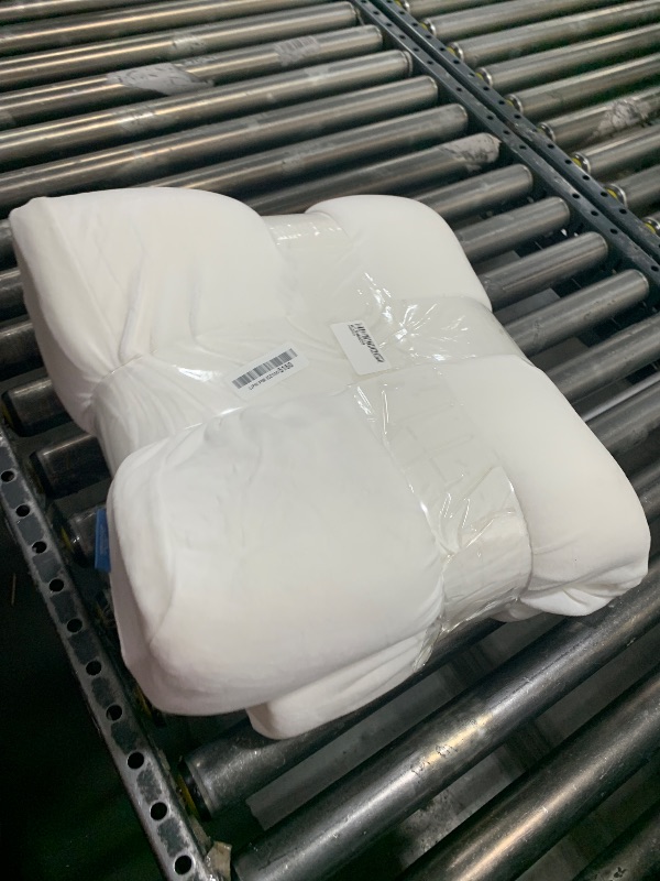 Photo 1 of AM AEROMAX 32" King Size Contour Memory Foam Pillow, Neck Pillow for Neck Pain Relief, Neck Orthopedic Sleeping Pillows for Side, Back and Stomach Sleepers(White,Velvet)