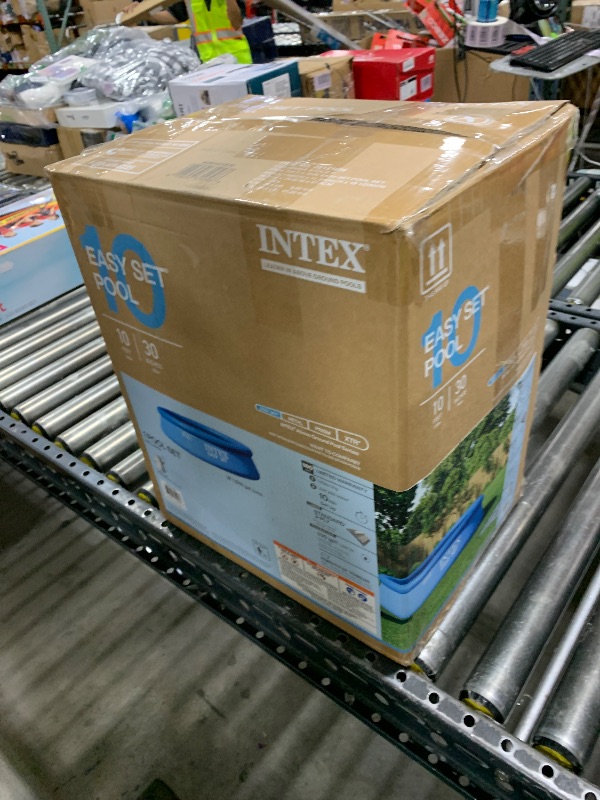 Photo 1 of INTEX 28121EH Easy Set Inflatable Swimming Pool Set: 10ft x 30in – Includes 330GPH Cartridge Filter Pump 