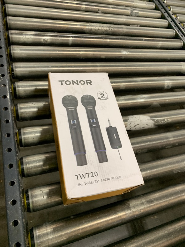 Photo 1 of TONOR Rechargeable Wireless Microphones, Metal Bluetooth Handheld Cordless Mic System with Receiver, 2x25 UHF Professional Dynamic Mic for Karaoke, Church, Singing, Wedding, Meeting, DJ, 328ft TW720