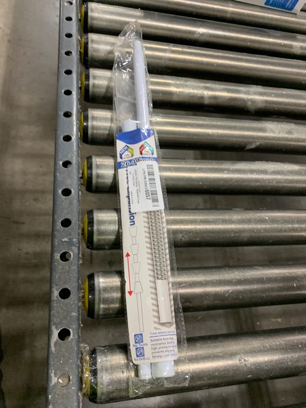 Photo 1 of MEXAU 1Pcs Spring Tension Curtain Rod 26-39 inch Spring Tension Rods White Tension Rods